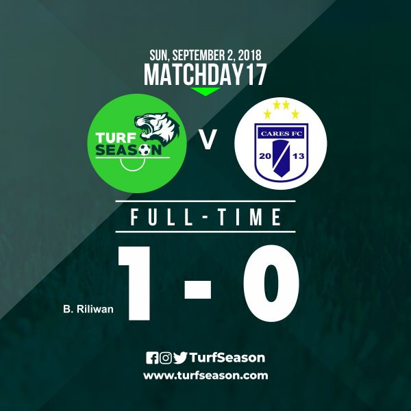 TURF DAY - FINAL SCORE - cares fc - matchday17