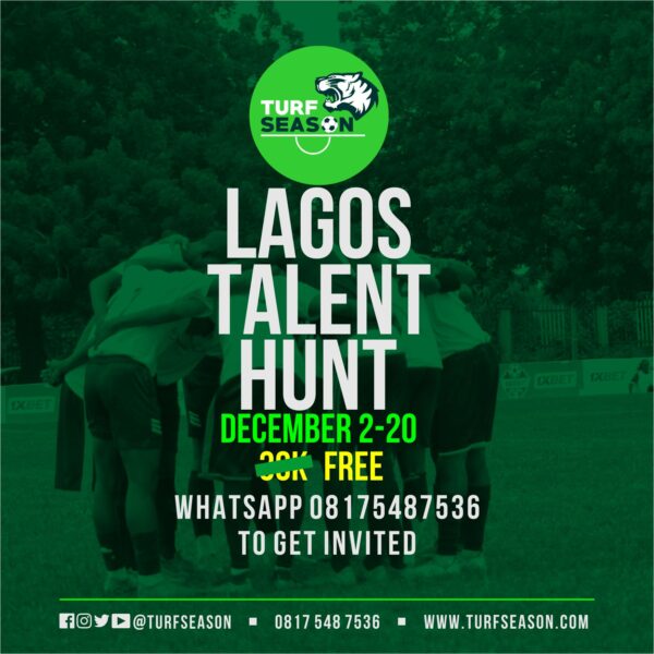 Lagos Football Talent Hunt Kicks off December 2