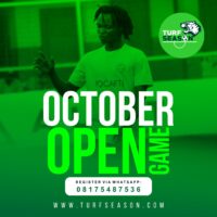 Registration details for Turf Season October 2026 Open Scouting Game in Lagos Nigeria